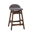 Chaise de comptoir de 24 pouces en noyer satiné (ensemble de 2)