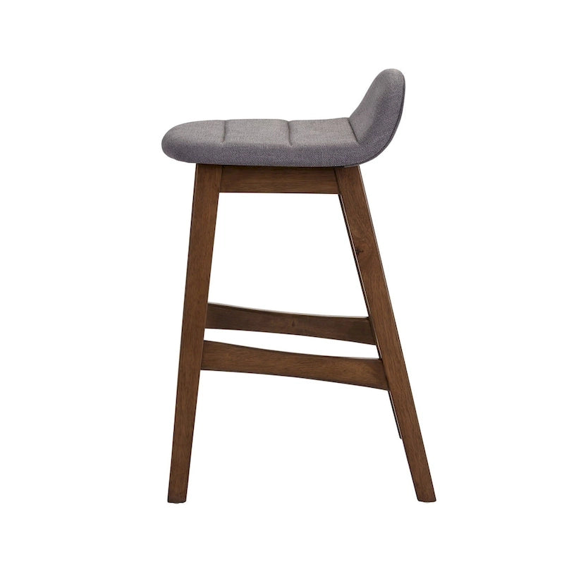 Chaise de comptoir de 24 pouces en noyer satiné (ensemble de 2)