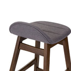 Chaise de comptoir de 24 pouces en noyer satiné (ensemble de 2)