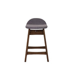 Chaise de comptoir de 24 pouces en noyer satiné (ensemble de 2)