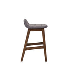 Chaise de comptoir de 24 pouces en noyer satiné (ensemble de 2)