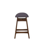 Chaise de comptoir de 24 pouces en noyer satiné (ensemble de 2)