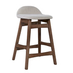 Chaise de comptoir de 24 pouces en noyer satiné (ensemble de 2)