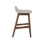 Chaise de comptoir de 24 pouces en noyer satiné (ensemble de 2)