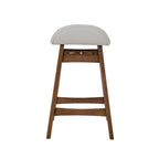 Chaise de comptoir de 24 pouces en noyer satiné (ensemble de 2)
