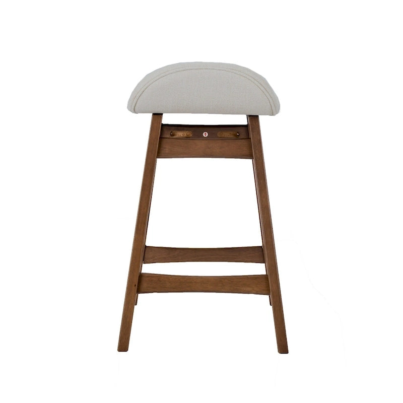 Chaise de comptoir de 24 pouces en noyer satiné (ensemble de 2)