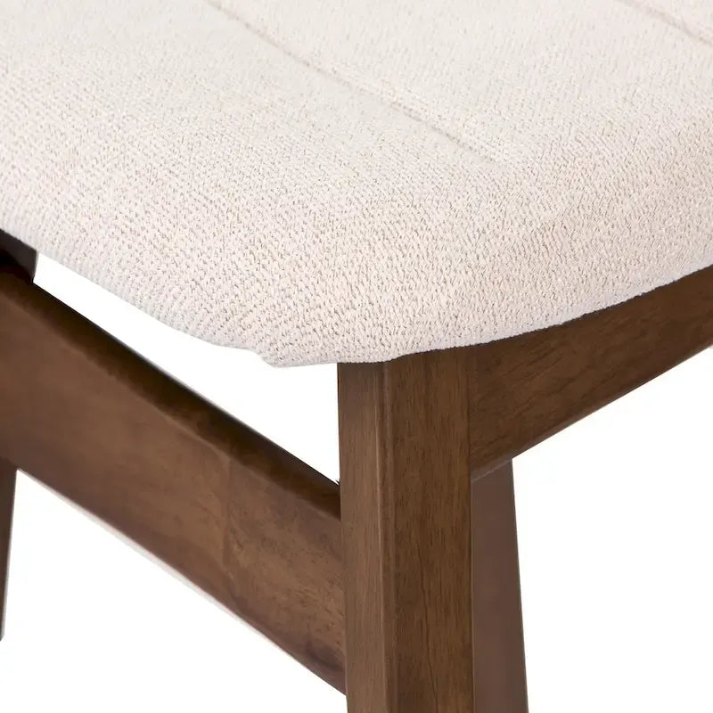 Chaise de comptoir de 24 pouces en noyer satiné (ensemble de 2)
