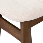 Chaise de comptoir de 24 pouces en noyer satiné (ensemble de 2)