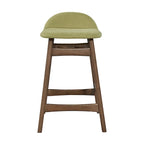 Chaise de comptoir de 24 pouces en noyer satiné (ensemble de 2)