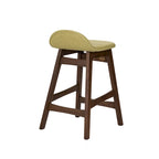 Chaise de comptoir de 24 pouces en noyer satiné (ensemble de 2)