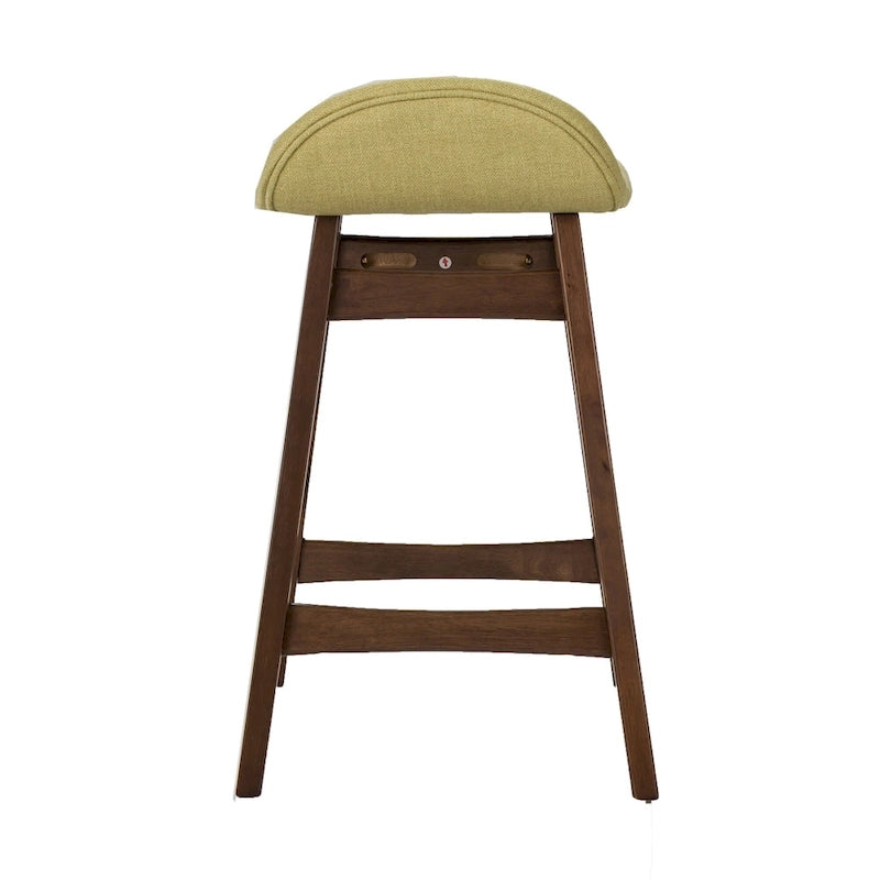 Chaise de comptoir de 24 pouces en noyer satiné (ensemble de 2)