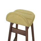 Chaise de comptoir de 24 pouces en noyer satiné (ensemble de 2)