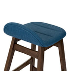 Chaise de comptoir de 24 pouces en noyer satiné (ensemble de 2)