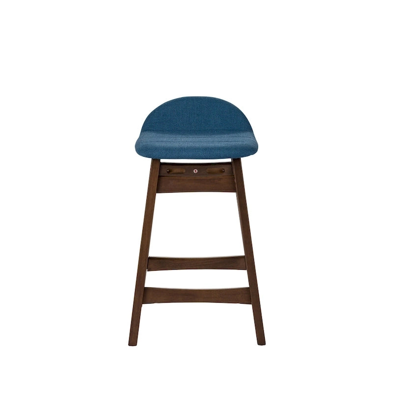Chaise de comptoir de 24 pouces en noyer satiné (ensemble de 2)