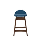 Chaise de comptoir de 24 pouces en noyer satiné (ensemble de 2)