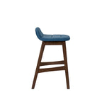 Chaise de comptoir de 24 pouces en noyer satiné (ensemble de 2)