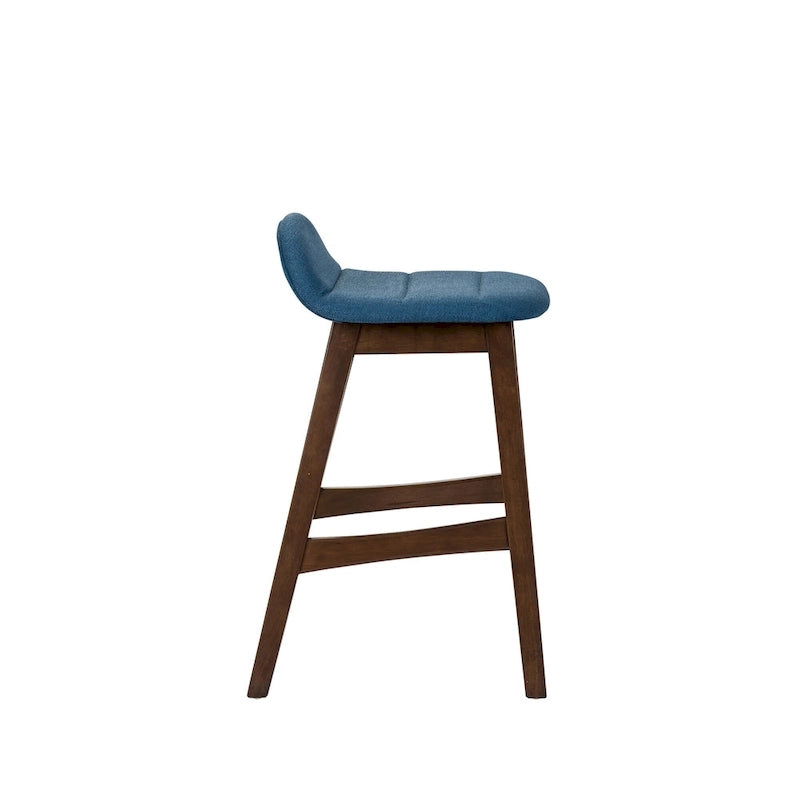 Chaise de comptoir de 24 pouces en noyer satiné (ensemble de 2)