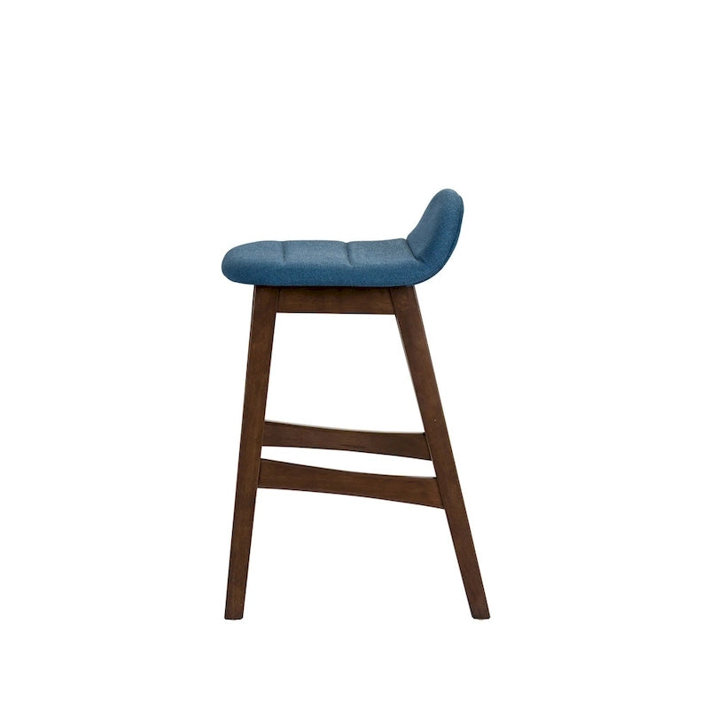 Chaise de comptoir de 24 pouces en noyer satiné (ensemble de 2)