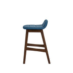 Chaise de comptoir de 24 pouces en noyer satiné (ensemble de 2)