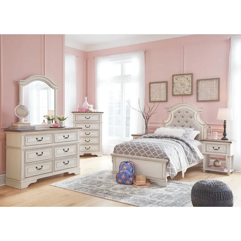 Signature Design by  Nettle Bank Chipped White Chest