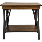 Table d'appoint à 1 étagère, finition cuivre