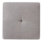 Pouf capitonné en sergé