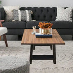 Pieds de table en métal tubulaire carré noir haute résistance, style Mid-Century