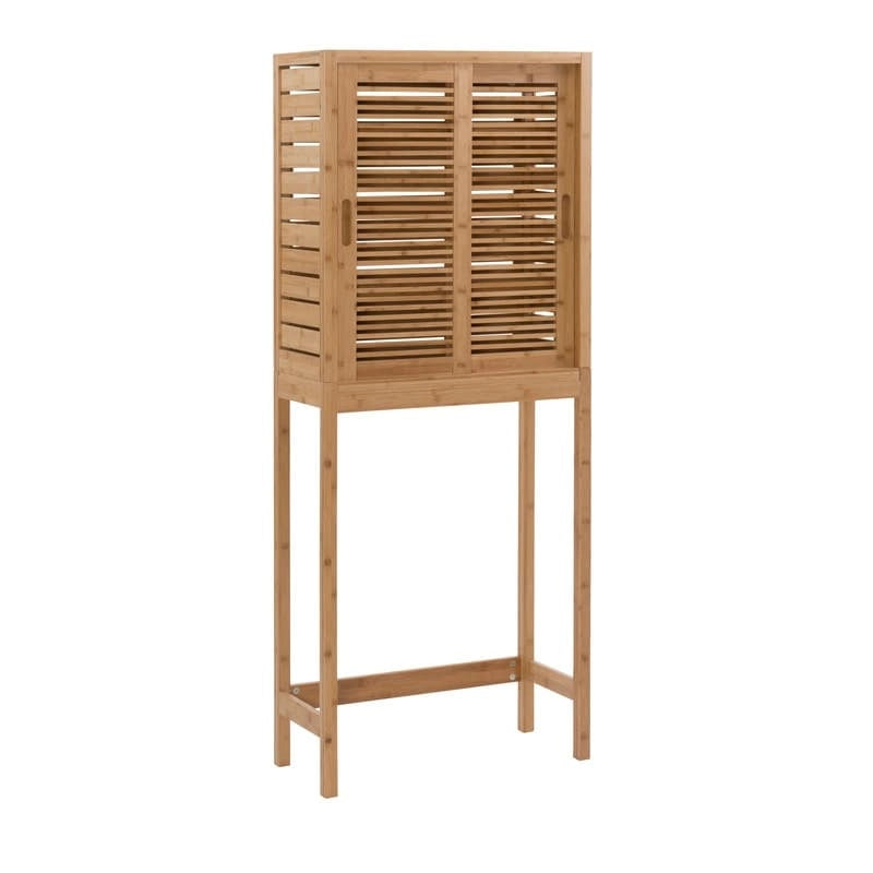 Meuble de rangement WC en bambou naturel