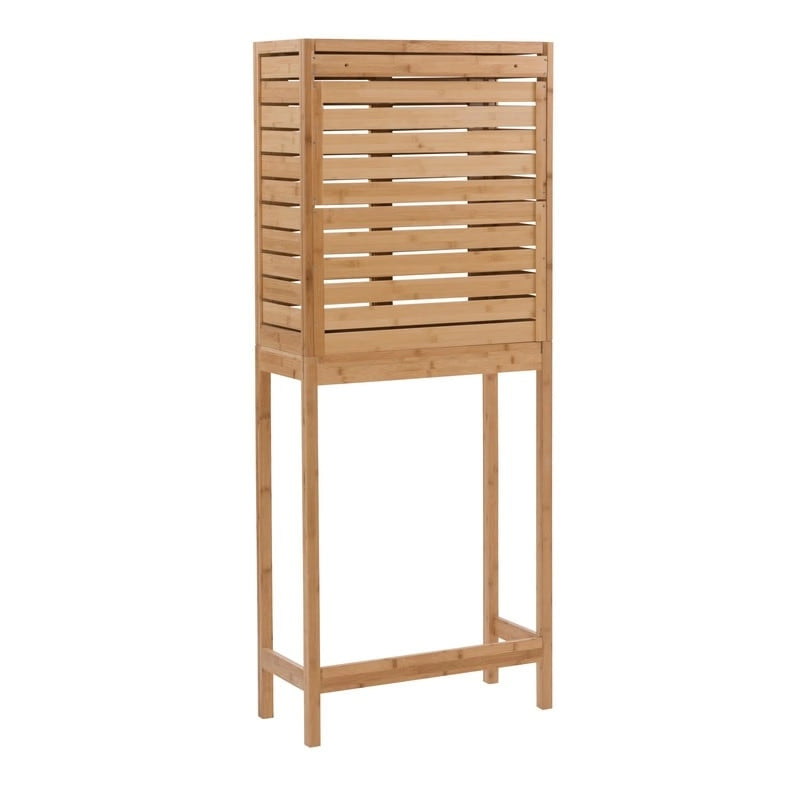 Meuble de rangement WC en bambou naturel