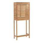 Meuble de rangement WC en bambou naturel