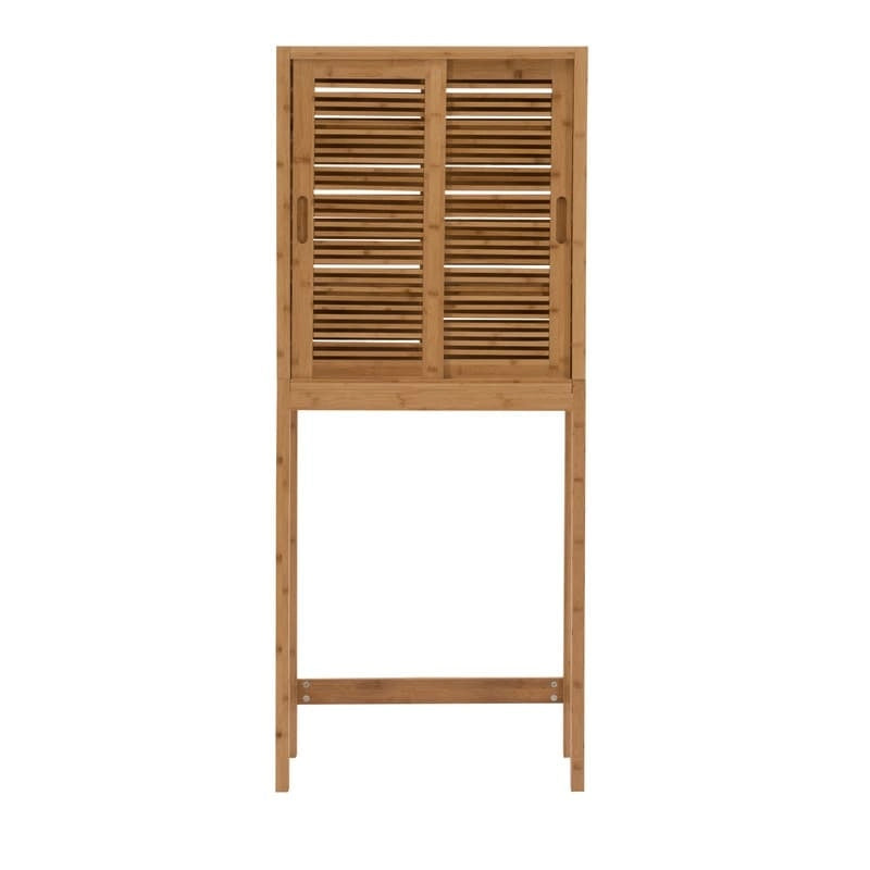 Meuble de rangement WC en bambou naturel