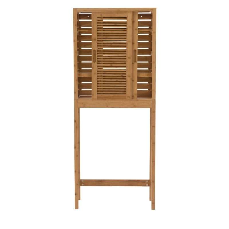 Meuble de rangement WC en bambou naturel