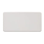 Table de salle à manger rectangulaire en bois massif Oyster White, 4-6 places
