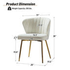 Chaise d'appoint en velours bleu marine / noir / ivoire / sauge / rose / vert / jaune / violet avec piètement en métal, lot de 4