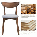 Chaises de salle à manger incurvées rembourrées Mid-Century en noyer, lot de 2