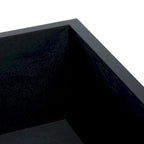 Console 2 tiroirs avec étagère ouverte, finition vieillie blanc / noir / greige / marron
