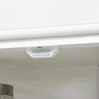 Meuble de rangement de cuisine à 4 portes noir/blanc avec étagères réglables, 184 cm H