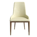 Chaise de salle à manger à dossier haut en cuir gris foncé/taupe/brun moka/crème avec pieds dorés, 1 personne