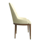 Chaise de salle à manger à dossier haut en cuir gris foncé/taupe/brun moka/crème avec pieds dorés, 1 personne