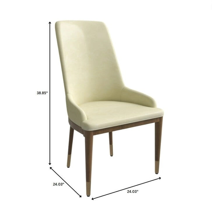 Chaise de salle à manger à dossier haut en cuir gris foncé/taupe/brun moka/crème avec pieds dorés, 1 personne