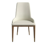 Chaise de salle à manger à dossier haut en cuir gris foncé/taupe/brun moka/crème avec pieds dorés, 1 personne