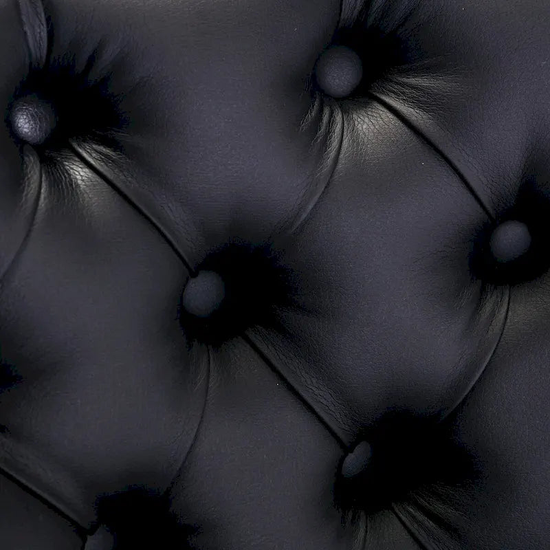 Chaise de salle à manger capitonnée avec garniture cloutée noire et rouge / noire et grise / blanche et bleue / blanche et rose, ensemble de 2