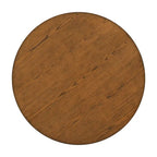 Table à manger ronde en bois massif, Noyer/Brun, 42" de diamètre, 4 places