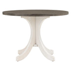 Table à manger ronde en bois massif, Noyer/Brun, 42" de diamètre, 4 places