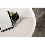 Table Basse Ronde en Métal Blanc/Noir ou Blanc/Or, 63,5 cm de Diamètre
