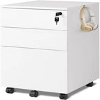 Classeur à 3 tiroirs avec serrure - 17,7P x 15,5L x 25,8H