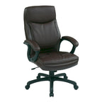  Black Eco Leather High-back Contour Executive Chair