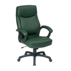 Fauteuil de direction à dossier haut en similicuir noir Eco Contour