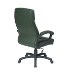 Fauteuil de direction à dossier haut en similicuir noir Eco Contour