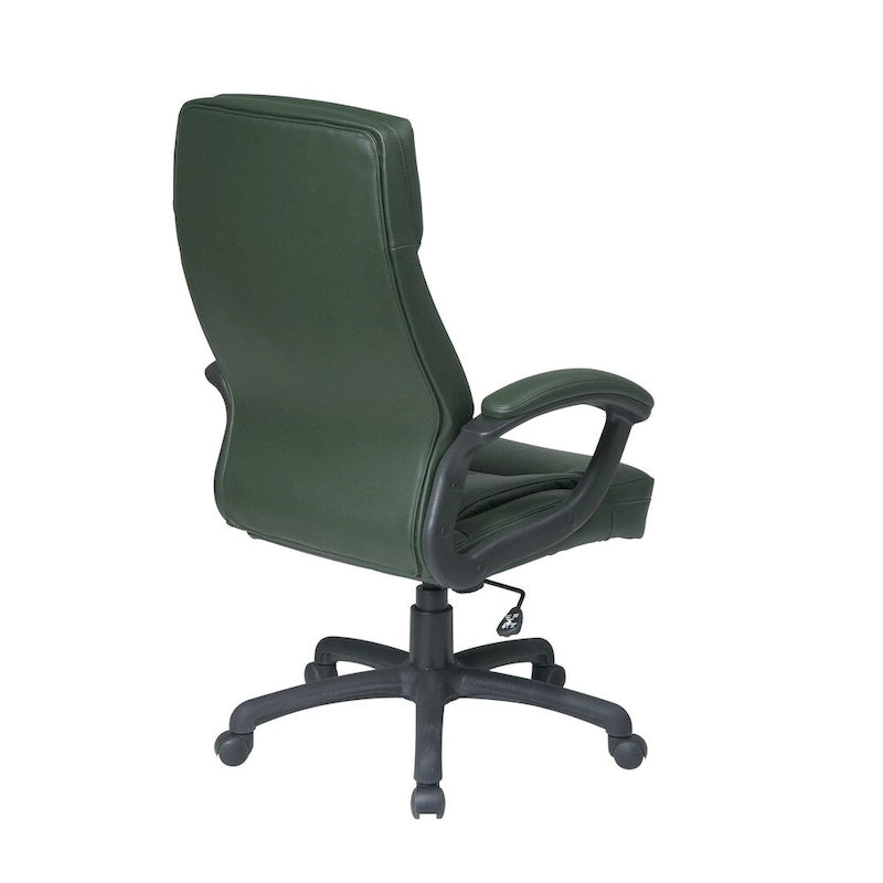 Fauteuil de direction à dossier haut en similicuir noir Eco Contour